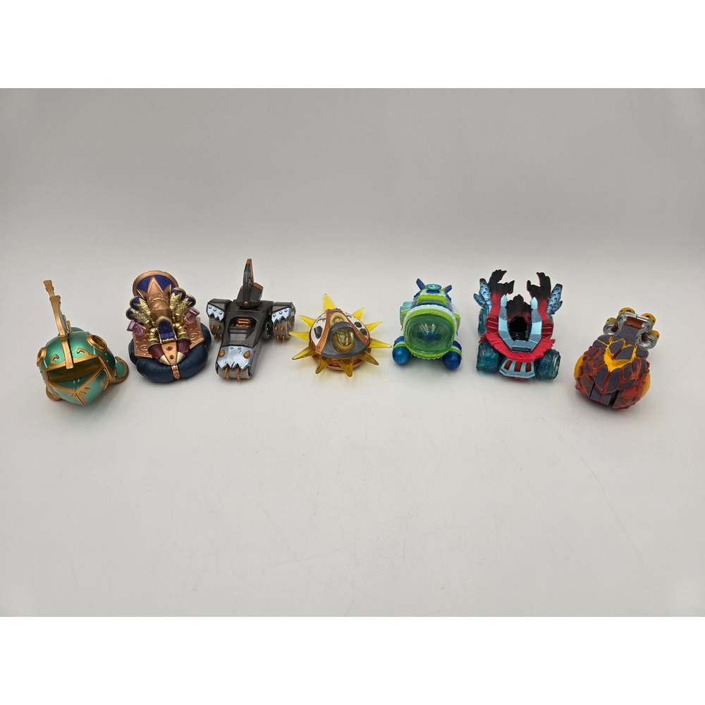 Skylanders SuperChargers Vehicle Lot 7 Figures Sea Shadow Shark Tank Reef Ripper